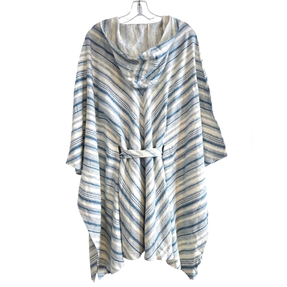 Chaser Blue and White Striped Cover-Up/Robe Size Small - Picture 2 of 4